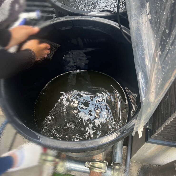 排水ホースを使ったメダカの水換え(水替え)方法