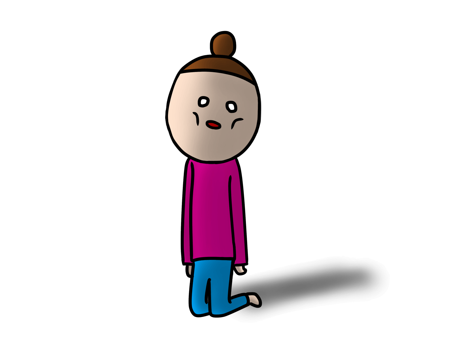 イラスト女性(なのなのな)腰痛